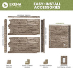 EverStone Herringbone Faux Brick Panel, 46 1/2"W x 25 1/4"H x 1"D, Vintage - Image 13