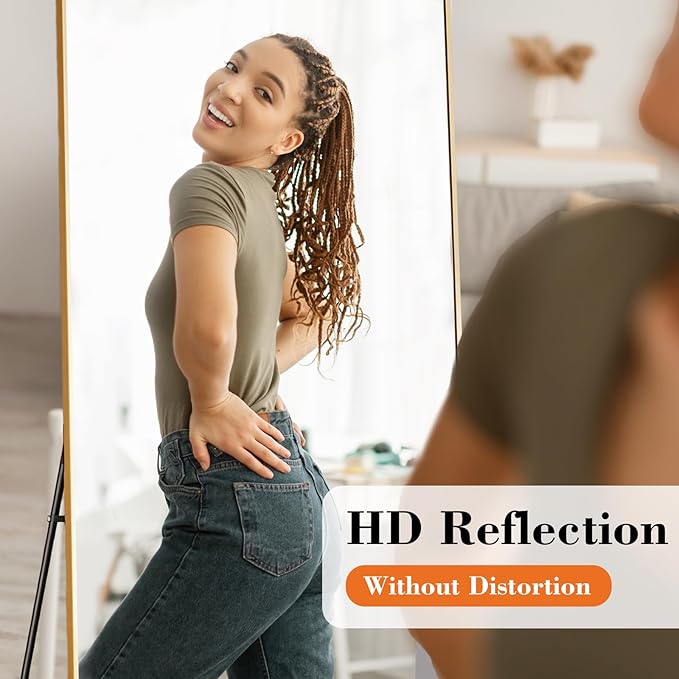 Sweetcrispy 56"x21" Full Length Mirror, Leaning or Standing Full Body Mirror - Image 3
