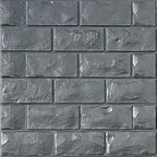 3D Wall Panels Peel and Stick 11PCS Gray Foam Brick Wallpaper by YULI3DH