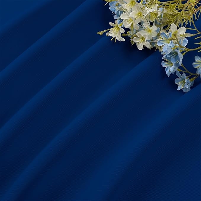 CUCRAF Royal Blue Blackout Curtains 63 inch Length 2 Panels Set, Rod Pocket - Image 6