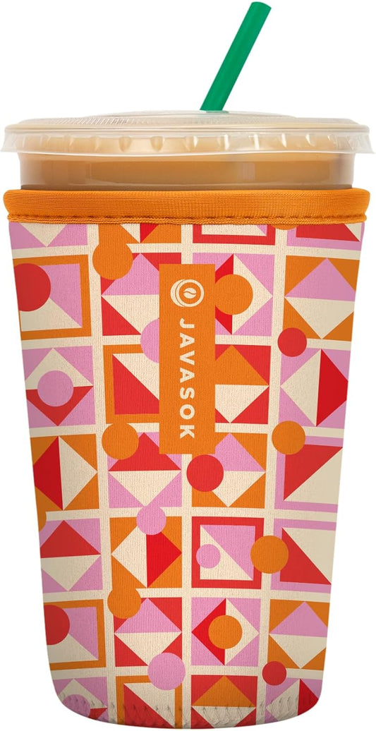 Sok It JavaSok Iced Coffee & Cold Soda Insulated Neoprene Cup Sleeve (Take Shape, Medium: 22-28oz)