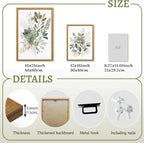 LLEEMPI Sage Green Wall Art Set of 3, Modern Watercolor Botanical Wall Decor - Image 8