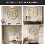 Cuspin Gold Wall Clock 16 Inch, Decorative Wall Clocks Battery-Operated - Image 5