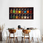 Colorful Kitchen Wall Art Mason Jar Canvas Wall Decor Farmhouse Spices Food - Image 5