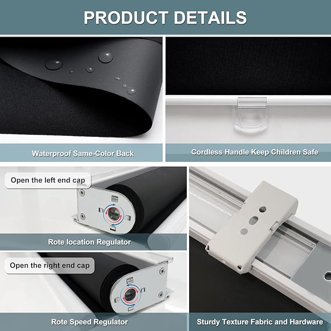 Customize Cordless Roller Shades Blackout Blinds - Image 7