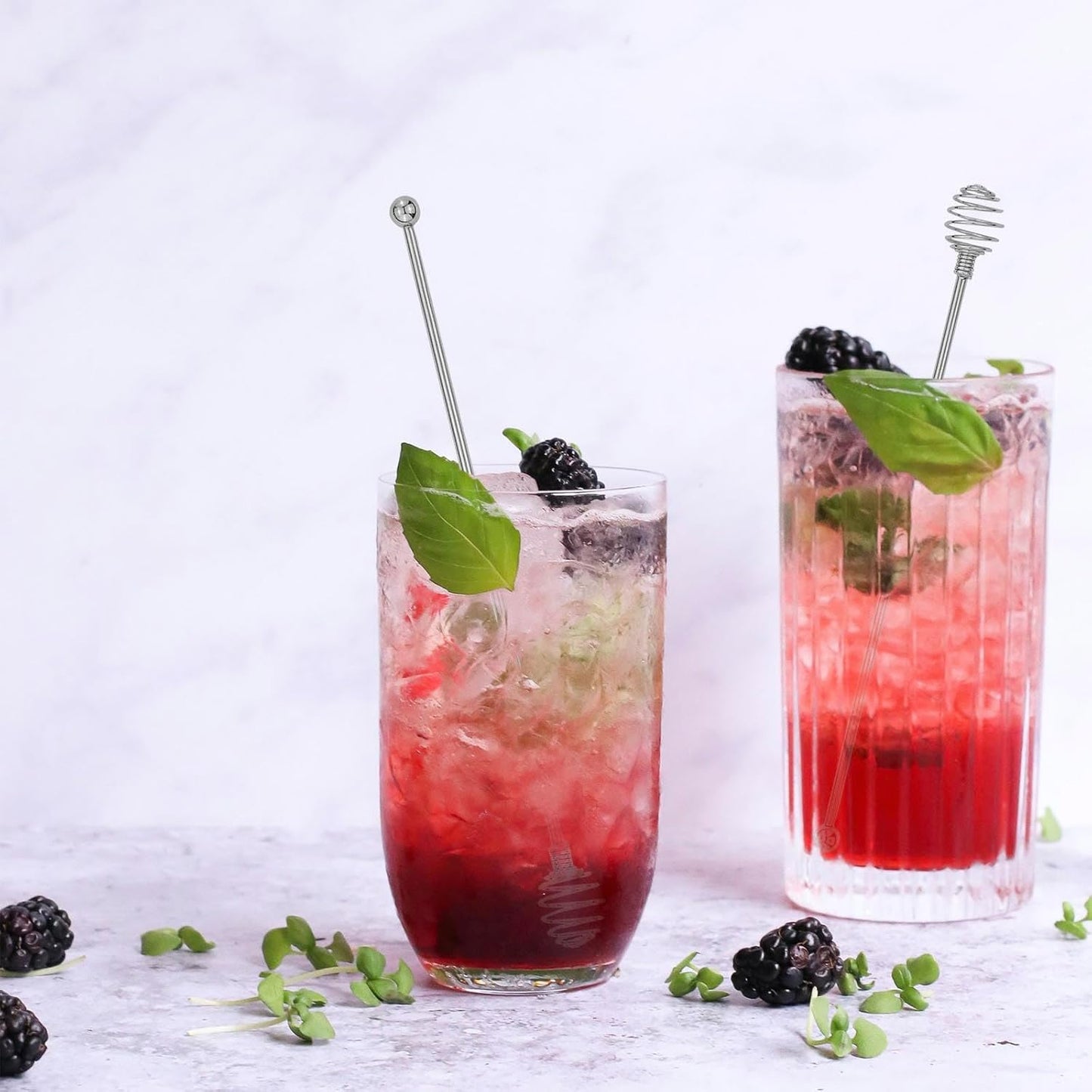 Coffee Stir Sticks,BURLIHOME Stainless Steel Swizzle Sticks 4Pcs Reusable Beverage Stirrers with Honey Shape