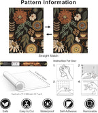 Simon&Siff Boho Peel and Stick Wallpaper, 17.3" x 480" Sun Floral Retro Contact - Image 7