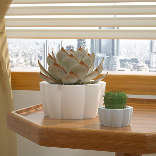 2 Pack Flower Pot Succulent Candle Mold Resin Casting Silicone Molds for Home Decor & Candle Making Wave Spiral Mold