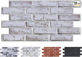 COMSTICKC 3D Whitewash Brick Wall Panel Peel and Stick, DIY UrltraLight PVC by COMSTICKCDECOR