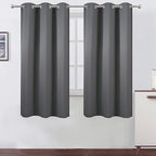 LEMOMO Frost Grey Blackout Curtains 34 x 63 Inch Length/Set of 2 Curtain by Lemomo
