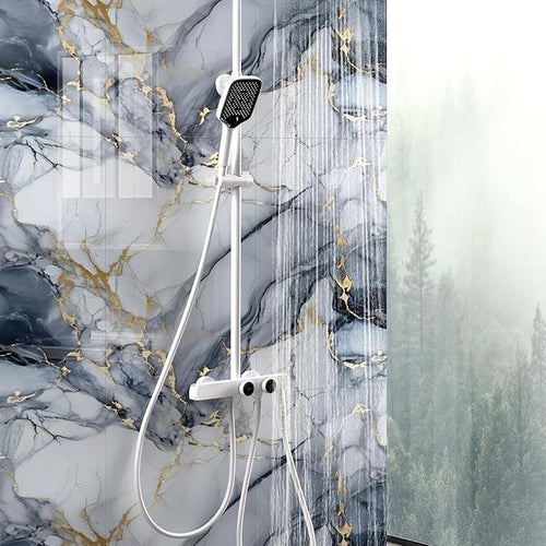 10pcs Thick Marble Peel and Stick Waterproof Wall Panels, Heat-Resistant - Image 2