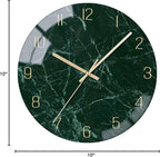 VIKMARI Emerald Green Glass Wall Clock Silent Non-Ticking Battery Operated 10 - Image 9