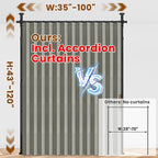 100% Blackout Room Divider Curtains Sets Grey W100 x L96 in 1 Panel No Drill - Image 2