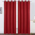 LEMOMO Blackout Curtains 66 x 95 inch/Bright Red Curtains Set of 2 by Lemomo