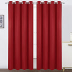 LEMOMO Blackout Curtains 52 x 84 inch/Bright Red Curtains Set of 2 by Lemomo