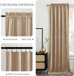 NICETOWN Thick Beige Velvet Drapes - Image 6
