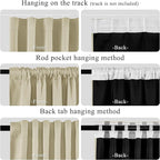 RYB HOME 100% Blackout Curtain for Sliding Glass Doors/Bedroom/Living Room - Image 4