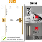 Morauroral Gold Battery Operated Wall Sconces, Dimmable Wall Sconces - Image 5