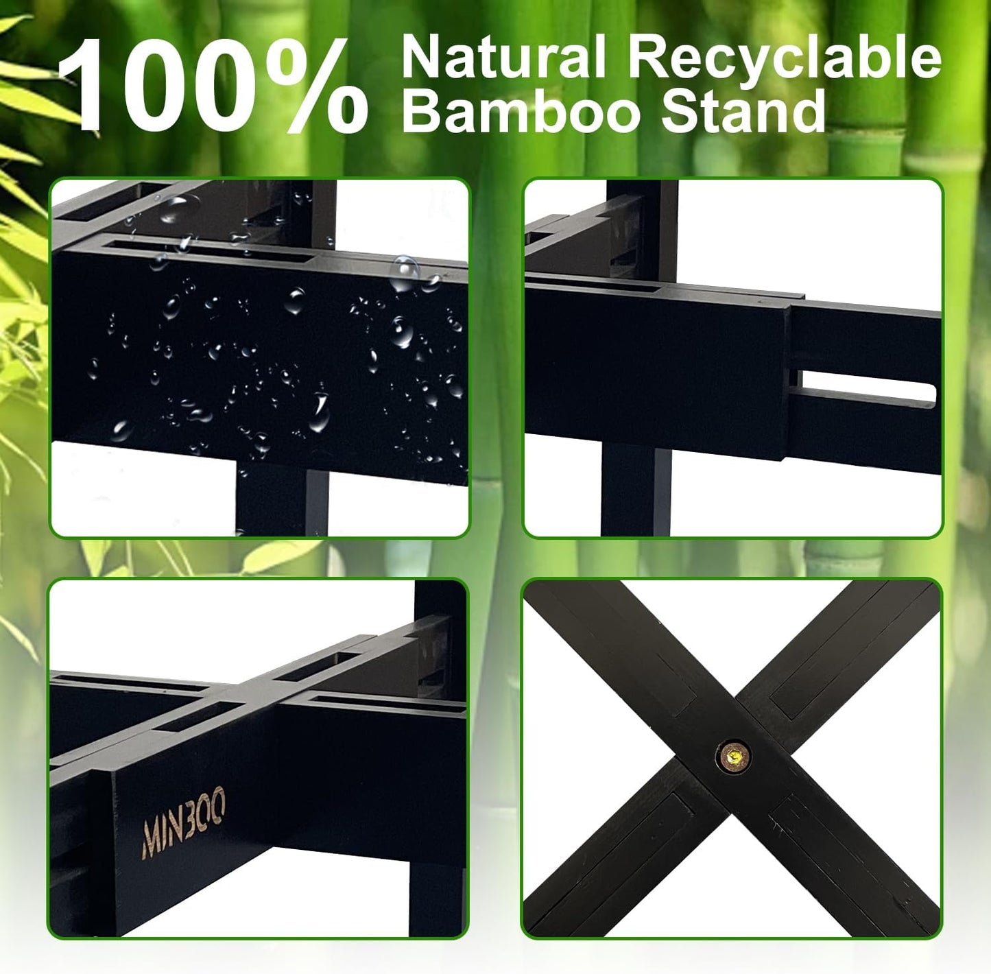 Adjustable Drink Dispenser Holder Water Dispenser Stand - Fit Beverage Dispenser, 3-5 Gallon Glass Water Jar, Water Cooler, Water Filter, Water Crock Dispenser (Black, For 9-14.5" Dispenser)