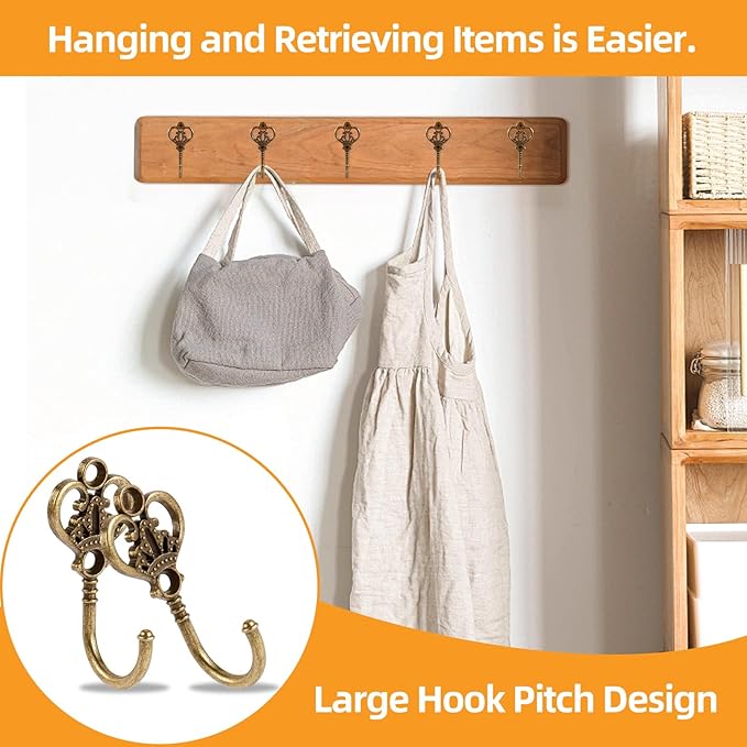 10 PCS Vintage Metal Wall Hooks, Bohemian Decorative Hook - Image 5