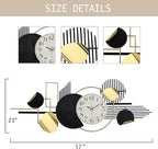 ERMOFAV Metal Wall Art, Abstract Modern Creative Geometric Round Art Decor 56" - Image 4