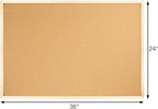 OWLKELA 24'' x 36'' Cork Board Bulletin Board, Wooden Framed Corkboard - Image 2