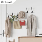 saffruff 8-Pack Wall Mount Coat Hooks, Heavy Duty Metal Hooks - Image 5