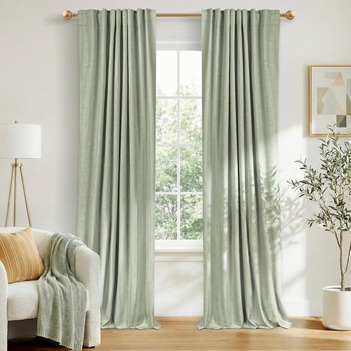 100% Blackout Shield Linen Blackout Curtains by 100BlackoutShield