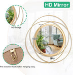 Gold Art Large Round Mirror - Image 7