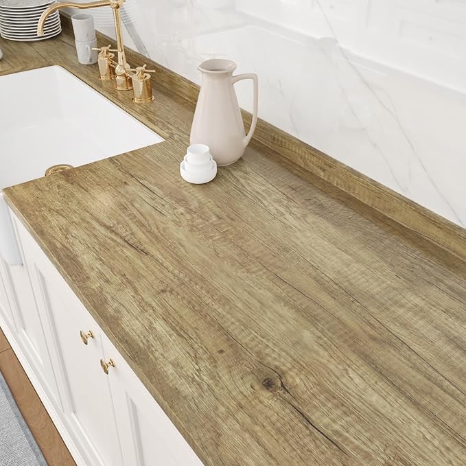 WESTICK Brown Wood Contact Paper Removable Wooden Wallpaper Self Adhesive Wood - Image 3