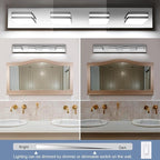 SineRise LED Modern Bathroom Vanity Light Fixtures, Chrome Modern Acrylic - Image 4