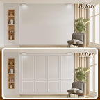 Pangda Peel and Stick Wall Molding Kit, 3D Premade Accent Molding Wainscoting - Image 4