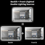 LOAAO 40X32 LED Bathroom Mirror - Image 6
