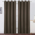 LEMOMO Blackout Curtains 66 x 95 inch/Chocolate Brown Curtains Set of 2 by Lemomo
