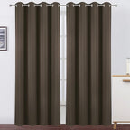 LEMOMO Blackout Curtains 66 x 95 inch/Chocolate Brown Curtains Set of 2 by Lemomo