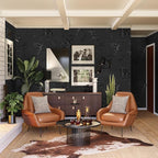 Black Peel and Stick Wallpaper 630inL 17.7inW Silk Embossed Floral Contact Paper - Image 4