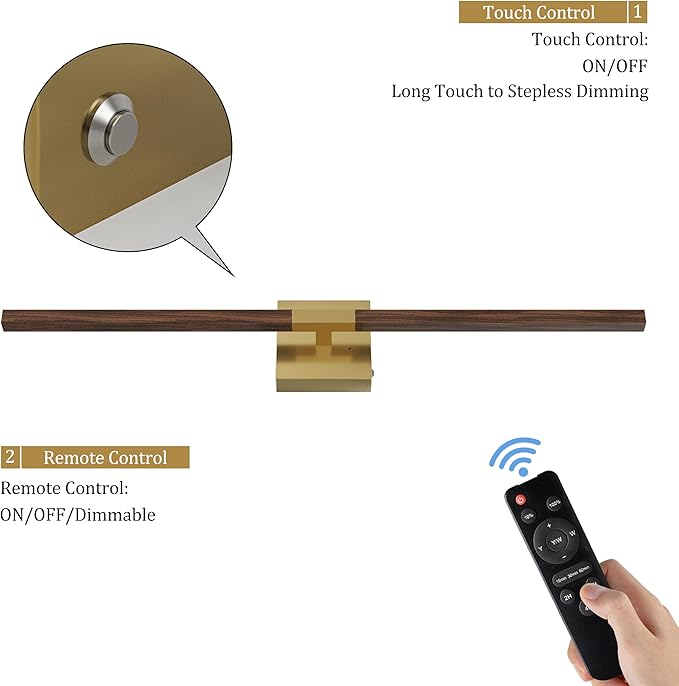 Rayogale 40 Inch Rechargeable Battery Operated Wall Sconce Set 2, 8000mAh - Image 4