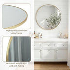 DUMOS 24 Inch Round Wall Mirror, Bathroom Mirror - Image 4