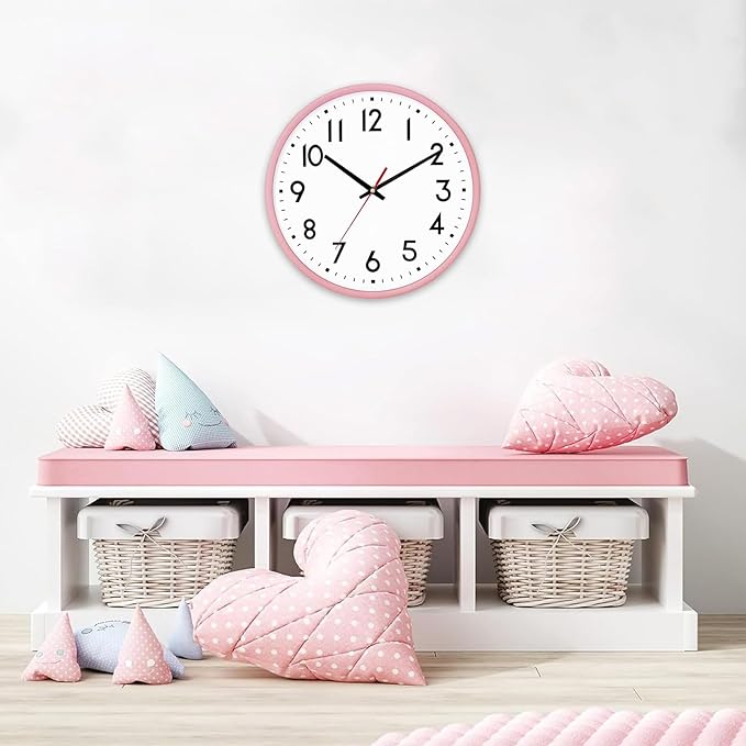 HZDHCLH Wall Clock Silent Wall Clocks Battery Operated 10 Inch Modern Non - Image 7