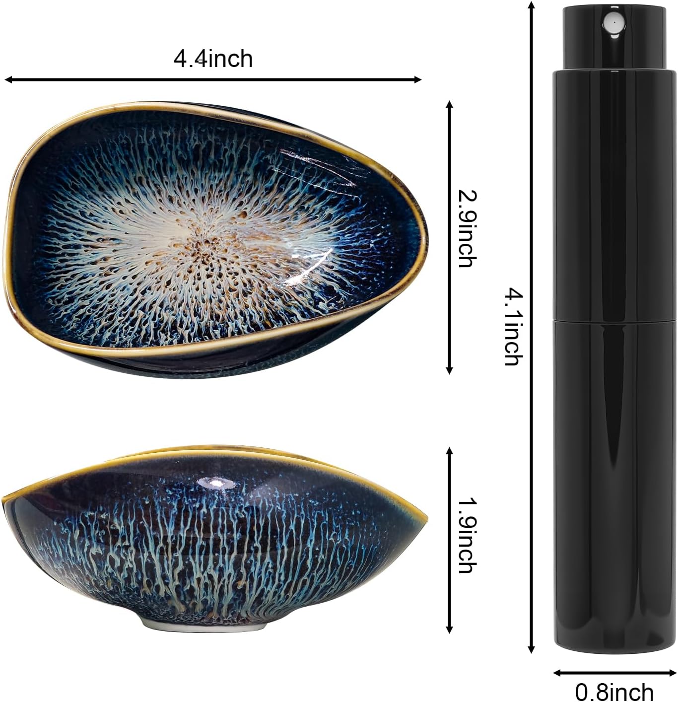 Coffee Dosing Cup and Spray Bottle Kit, Ceramic Single Coffee Measuring Cup, Espresso Accessories