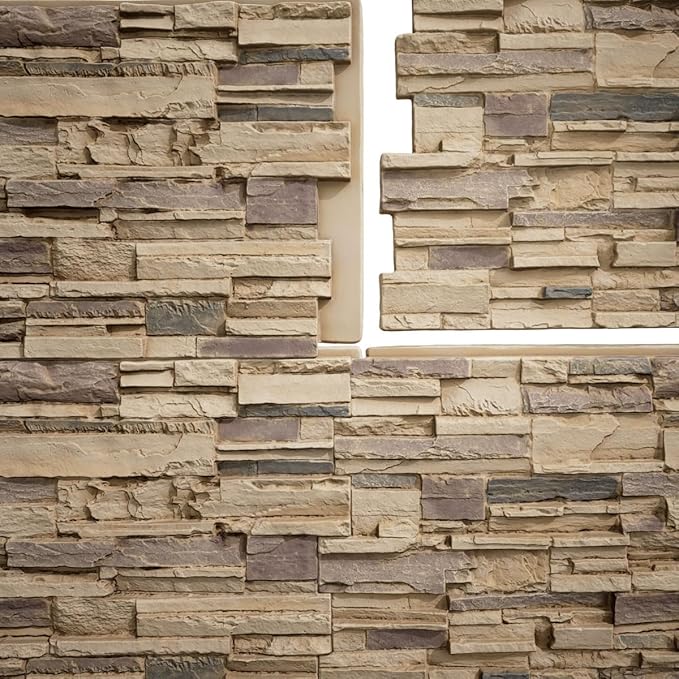 Ekena Millwork 48 5/8"W x 24 3/4"H x 1 1/4"D Cascade Stacked Stone, StoneWall - Image 9