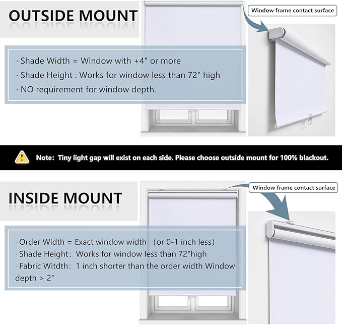 Cordless Roller Shades Blackout Blinds - Image 3