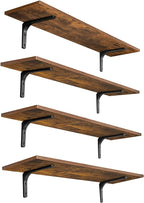 DINZI LVJ Long Wall Shelves, 31.5Inch Wall Mounted Shelves Set of 4, Extra by DINZILVJ