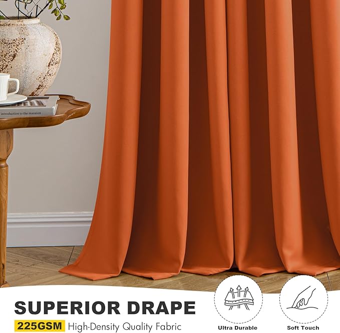 MIULEE Blackout Curtains for Bedroom Living Room 2 Panels, Thermal Insulated - Image 6