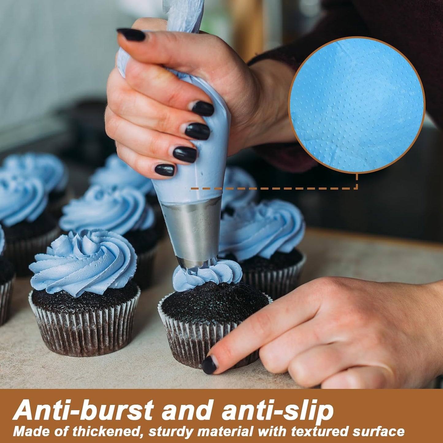 24 Inch Extra Large Piping Bags Disposable 100 Pack Clear Thickened Pastry Bags Icing Bags Frosting Piping Bags Cake Decorating Bags for Dessert, Pastry, Cookies, Cupcake Decorating