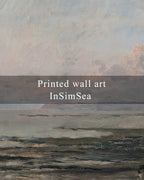 InSimSea Framed Canvas Wall Art, Vintage Coastal Landscape Painting, Rustic - Image 7