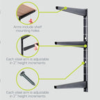 Minimalistic Black Shelf Brackets by Delta Cycle, Holds Up to 480 lbs, Modern - Image 4