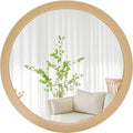 CULER Round Mirrors 36 Inch, Natural Vanity Wall Rustic Natural Mirror by Culer