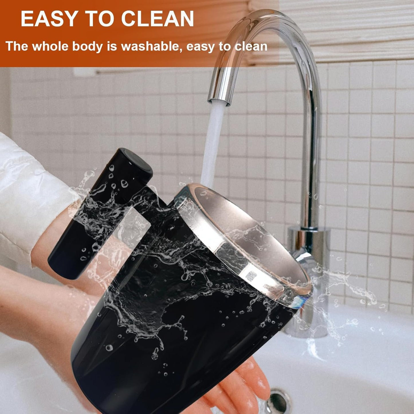 Rechargeable Magnetic Self Stirring Coffee Mug,14oz Stainless Steel Self Stirring Mug,USB Magnetic Charging Self Stirring Cup for Coffee,Tea,Milk,Cocoa–Ideal for Office, Kitchen, Travel, and Gifts