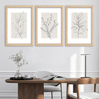 YWJKWLGS Neutral Botanical Prints Framed Wall Art Decor 11x16 Inch Set of 3 - Image 7